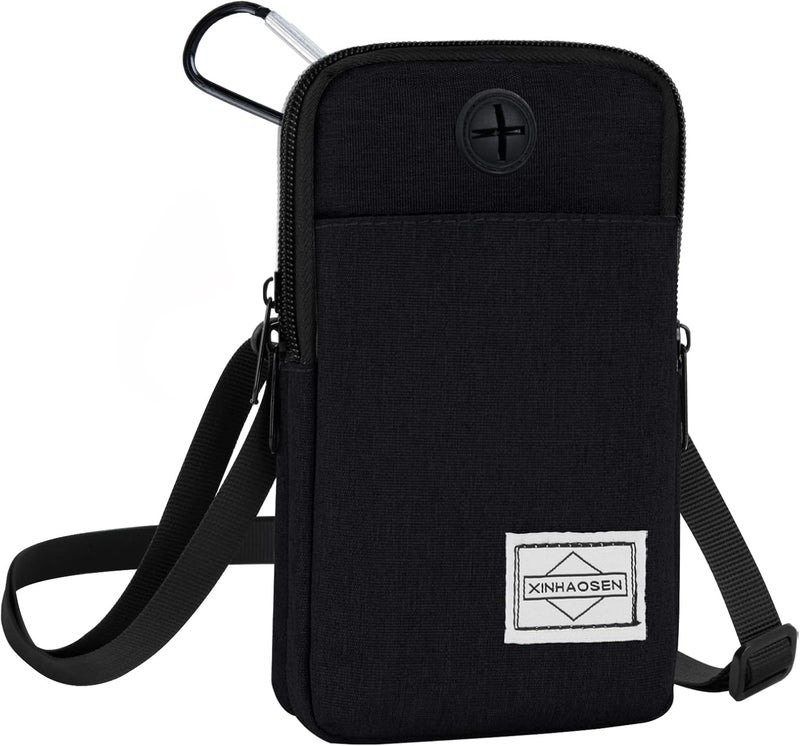 HOTEMIA Cell Phone Purse Waist Pack Bag Travel Crossbody Bag Wristband Sport Armband Wallet with Removable Shoulder Strap (Black) - Image 1
